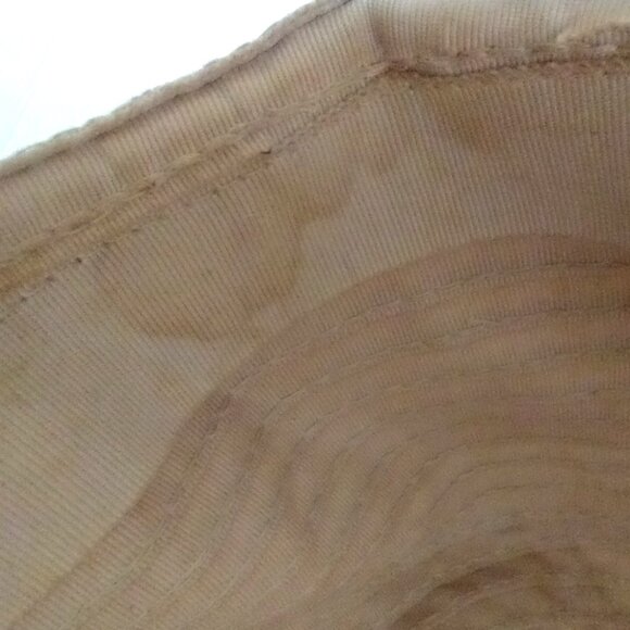 Vintage Palmer Ribbon Hat Size Small Ladies Tan Cloche With Bow - Picture 15 of 16